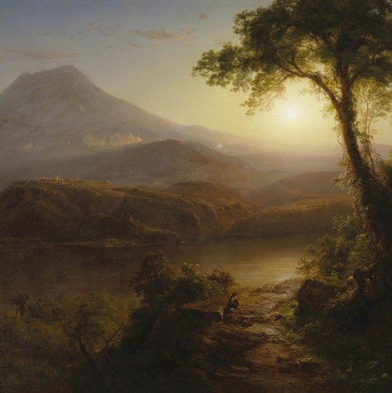 595x595 Tropical Scenery Picture Nexus Wi-Fi Infrared Heating Panel 350W - Electric Wall Panel Heater