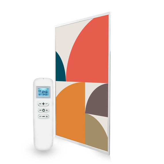 795x1195 Abstract Circles Picture Nexus Wi-Fi Infrared Heating Panel 900W - Electric Wall Panel Heater