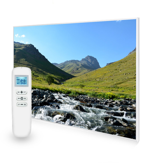 995x1195 Glacial Brook Image Nexus Wi-Fi Infrared Heating Panel 1200W - Electric Wall Panel Heater