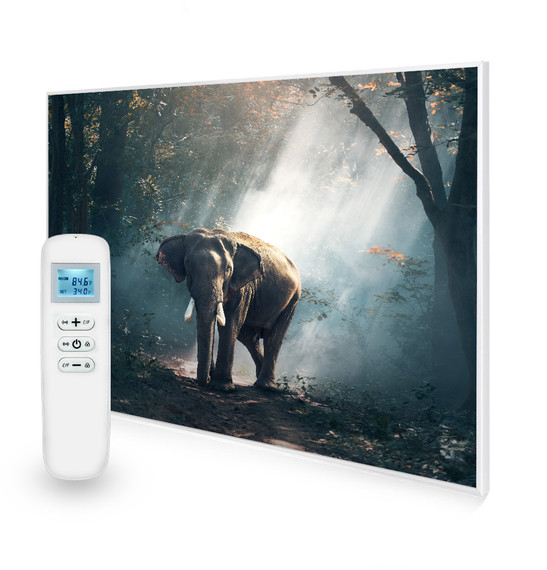 995x1195 Jungle Elephant Image Nexus Wi-Fi Infrared Heating Panel 1200w - Electric Wall Panel Heater