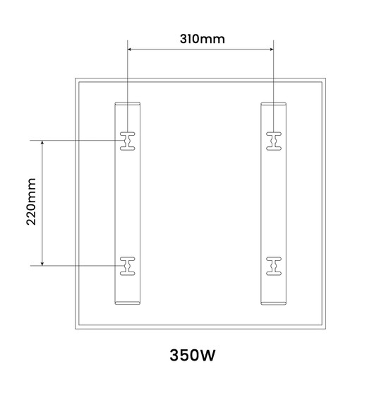 350W Classic Infrared Heating Panel - Electric Panel Heater
