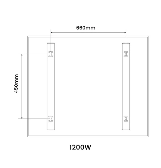 1200W Classic Infrared Heating Panel - Electric Panel Heater
