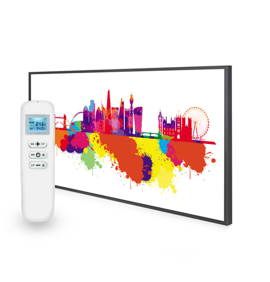 595x995 London Skyline Splash Picture Nexus Wi-Fi Infrared Heating Panel 580W - Electric Wall Panel Heater