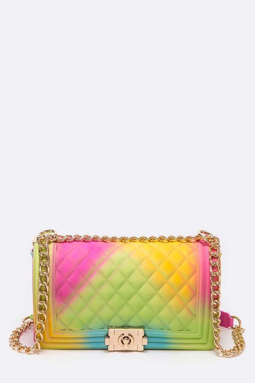 Rainbow Jelly Bag – GlamLusH Boutique