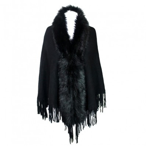 FURRY SHAWL Black