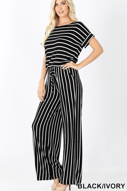  DEE JUMPSUIT BLACK IVORY