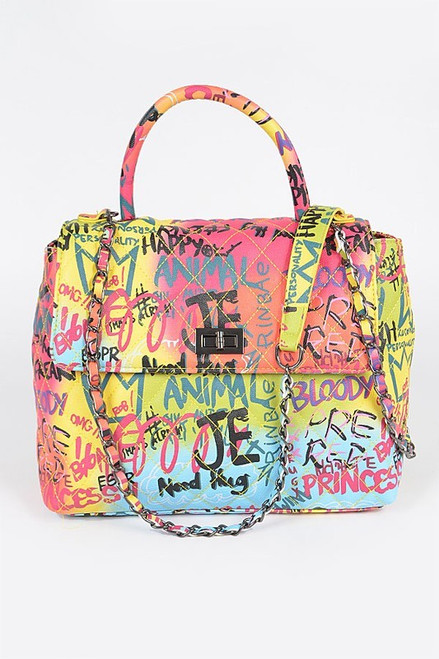 Graffiti Top Handle Bag