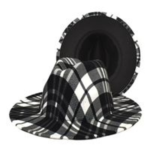 Black Plaid Fedora