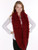 BURGUNDY SOFT FURRY INFINITY SCARF