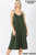 V NECK CAMI DRESS ARMY GREEN