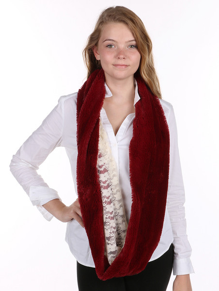 BURGUNDY SOFT INFINITY SCARF