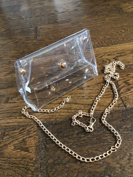 CLEAR VINYL CROSSBODY