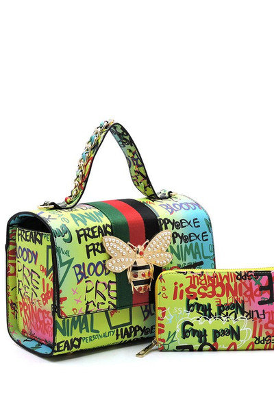  Queen Graffiti Bag Grn