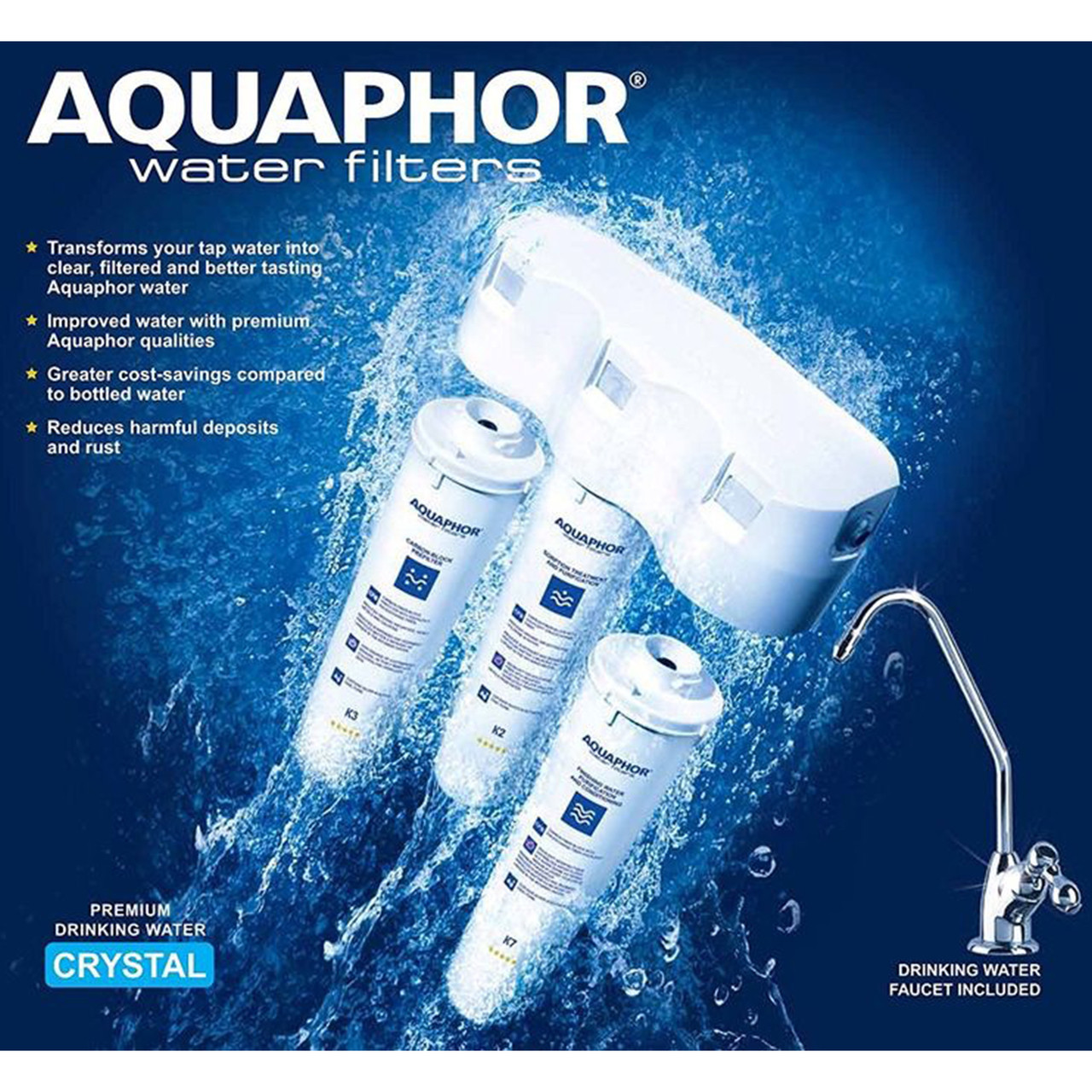 AQUAPHOR Crystal Solo antibakterieller Trinkwasserfilter