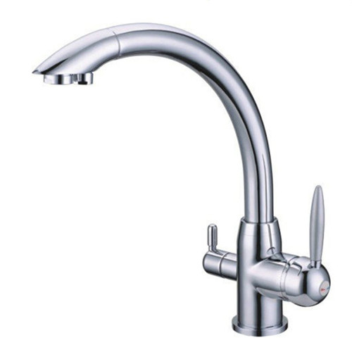 Three way faucet for hot cold and RO water