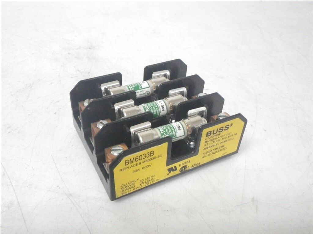 Porte-fusible Cooper Bussman CH30J1L - 600V 30A - 1 Pôle - Occasion Fonctionnel