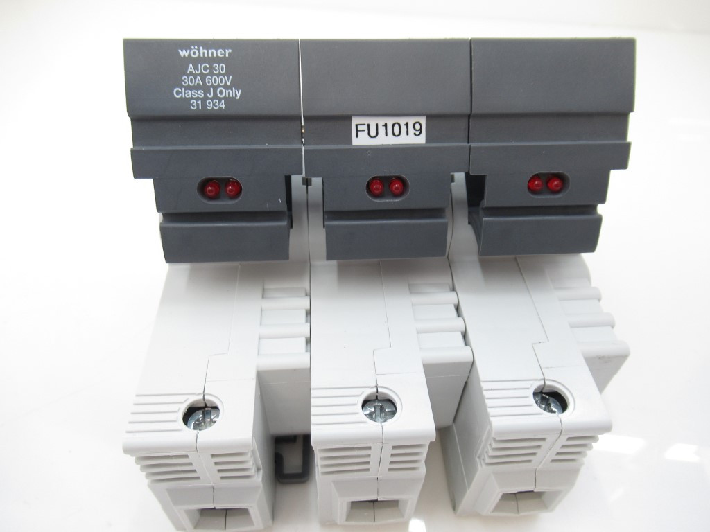 Wohner AJC 30 Fuse Holder 30 Amps 3Pole 600V Class J PCM SURPLUS WORLD