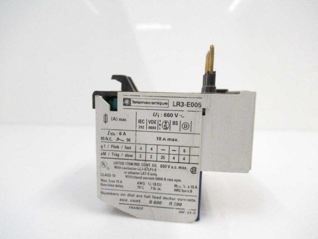 Schneider Electric Telemecanique LR3-E005 Thermal Overload Relay - PCM ...