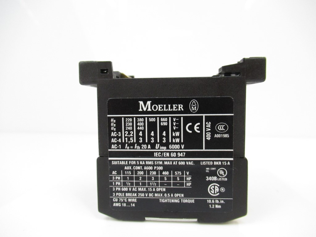 Contattore Industriale Nuovo Contattore Eaton Moeller DILM12-10 Nuovo - 110V50Hz, 120V60Hz, Per Quadri Elettrici DILM12-10 Nuovo Originale