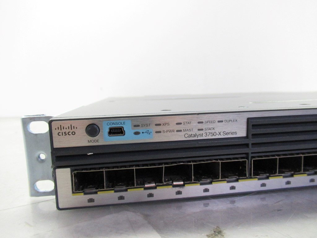 Cisco WS-C3750X-24S-S Catalyst Series 3750X, Broken Knob - PCM SURPLUS ...