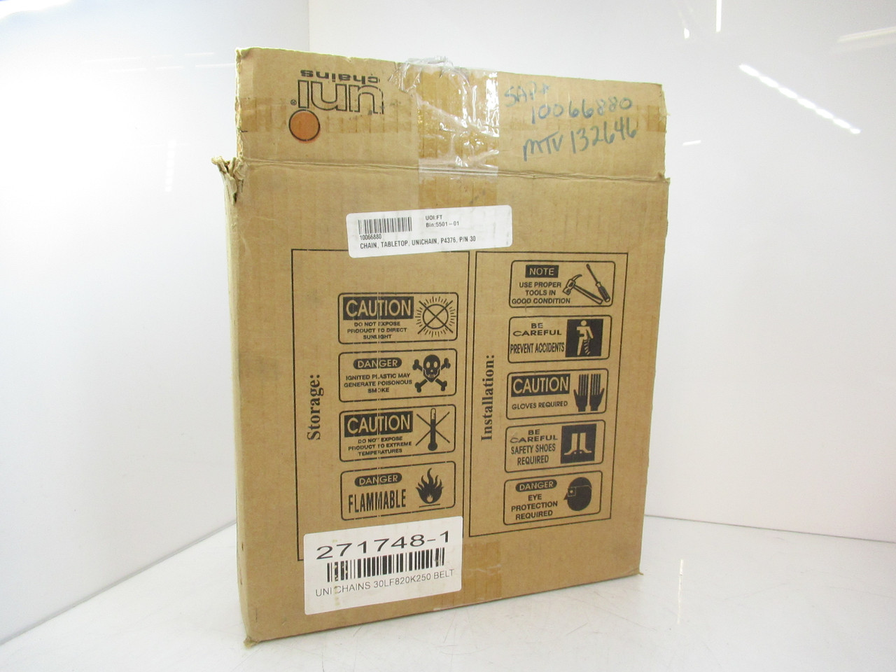 Uni Chain 30LF820K250 Flat Top Chain, 12 Feet Long - PCM SURPLUS WORLD