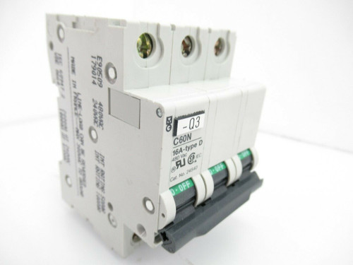 9 C60N  Schneider Multi Triple Pole 16A Type D Miniature Circuit Breaker 24540