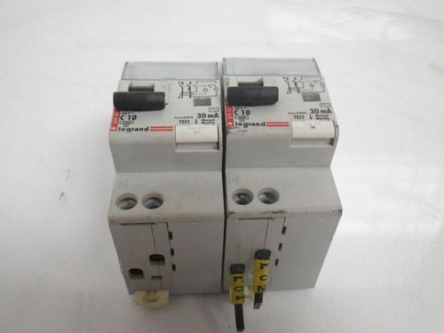 LEGRAND 30mA C10 078 50 circuit breaker LOT OF 2 *USED AND TESTED*