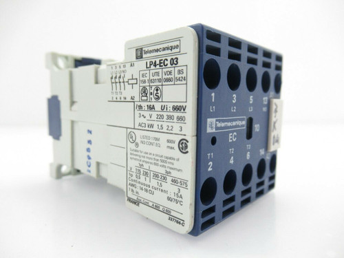 LP4-EC 03  LP4EC03 - TELEMECANIQUE 600V CONTACTOR (used tested)