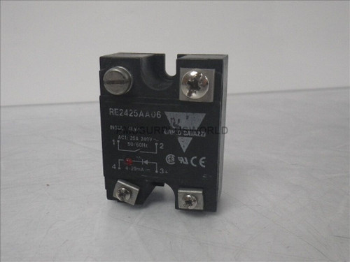 RE2425AA06 Carlo Gavazzi solid state relay 25A 240V 50/60Hz (Used and Tested)