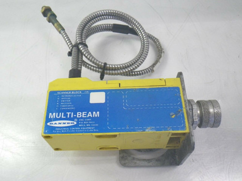 SB Multi-Beam Banner Fiber Optic Sensor,w/ Mounting and cable(Used Tested)