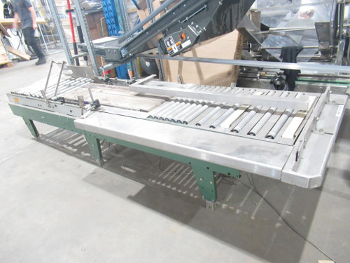 Roller Conveyor W/ Flat Belt Conveyor And Reject Station, 109" Long X 29" Wide