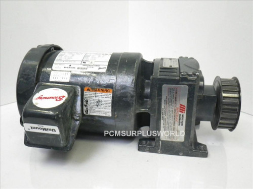 E180A Emerson Motor 0.5Hp with Gearbox Ratio 40:1 750 RPM (Used and Tested)