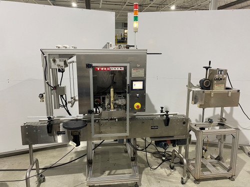 Tri-Pack automatic shrink sleeve labeler sleever model MSA-180 with heat tunnel model TE-1