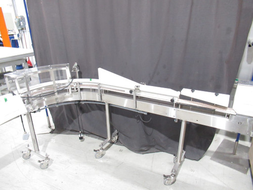 Stainless Steel ''L'' Shape Conveyor with table top chain 3'' and SEW motor 230V