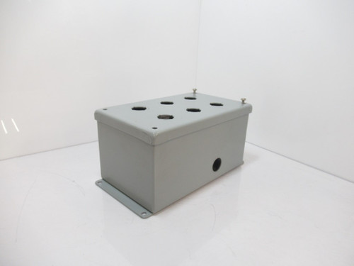 E6PBGXM Hoffman Control Panel Enclosure, Type 12, 8.5" x 5" x 4.5", 6 Holes