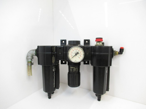 Norgren R74G-3AK-RMN Pressure Regulator With L74M-3AP-QDN And F74G-3AN-QD3