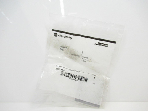 Allen Bradley 800T-X547 Legend Plate, Series A