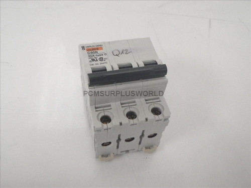 C60N 25A TYPE C Merlin Gerin circuit breaker 480Vac 3 pole (Used and Tested)