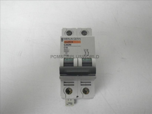 C60N C10 Multi9 Merlin Gerin Circuit Breaker 2 Pole 400V (Used and Tested)