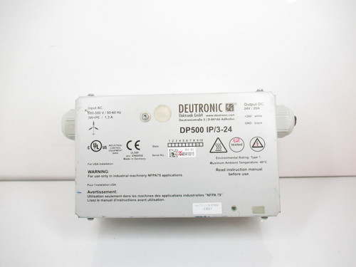 Deutronic DP500IP/3-24 Power Supply, 380-500V AC
