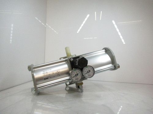 Smc VBA20A-F03GN Booster Regulator W/ G36-10-01 Pressure Gauges, 0-1MPa