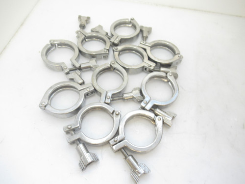 1720 304 Sanitary Clamp-High Pressure 2 IN Tri Clamp Stainless Steel, Lot Of 10