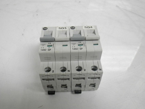 ALLEN BRADLEY 1492-SP1C040-N 1492SP1C040N SER C circuit breaker LOT OF 2 * *