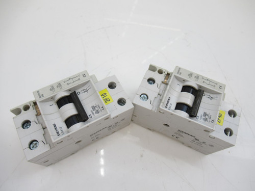 5SX22 C40 Siemens Circuit Breaker With 5SX9100 HS Aux Contact LOT OF 2