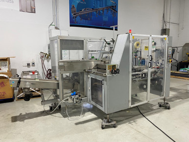 IMA BFB CP28 automatic case packer with tape closure