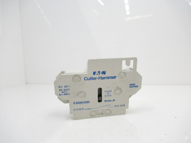 Eaton Cutler-Hammer C320KG3 Auxiliary Contact Block - 1 NO + 1 NC Side Mount