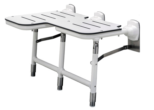 Bobrick B-918116L Bariatric Folding Shower Seat with Legs