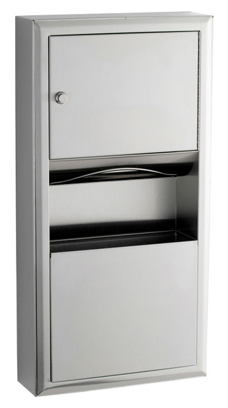Bobrick B-3699 ClassicSeries® Surface-Mounted Paper Towel Dispenser/Waste Receptacle