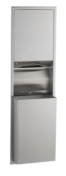 Bobrick B-3944 ClassicSeries® Recessed Convertible Paper Towel Dispenser/Waste Receptacle