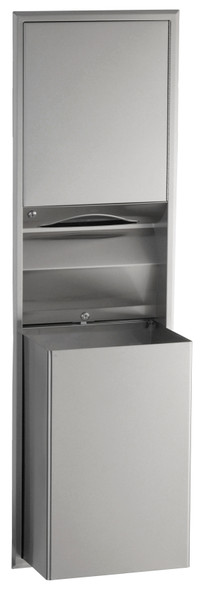 Bobrick B-3947 Recessed Convertible Paper Towel Dispenser/Waste Receptacle